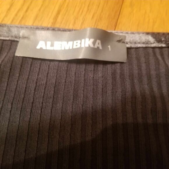 LagenLook Alembika Yellow Gray Asymmetric Tank Dress Free Black Top Womens Sz S - Picture 2 of 16